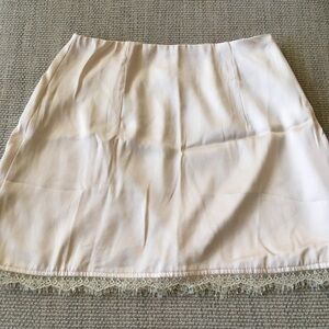 Princess Polly Elegant Cream Lace Trim Skirt 0(xs)